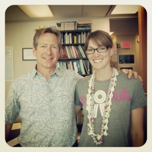 Brian gave me a beautiful birthday lei -- I love this Hawaiian custom!  