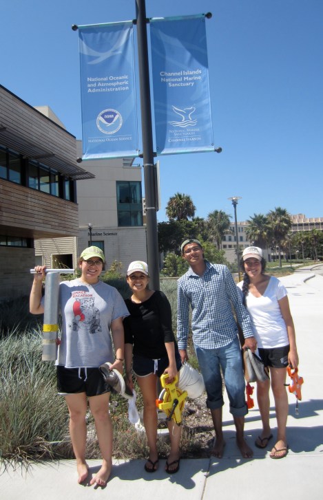 Jack Kent Cooke Bridges student interns outside the Channel Islands National Marine Sanctuary office on UC Santa Barbara's west campus. (June 14, 2105)